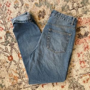 UO BDG medium wash mom jean